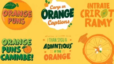 Orange Puns Captions