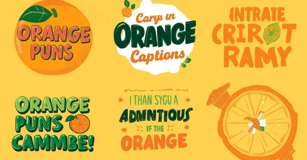 Orange Puns Captions