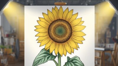 how to draw a sunflower