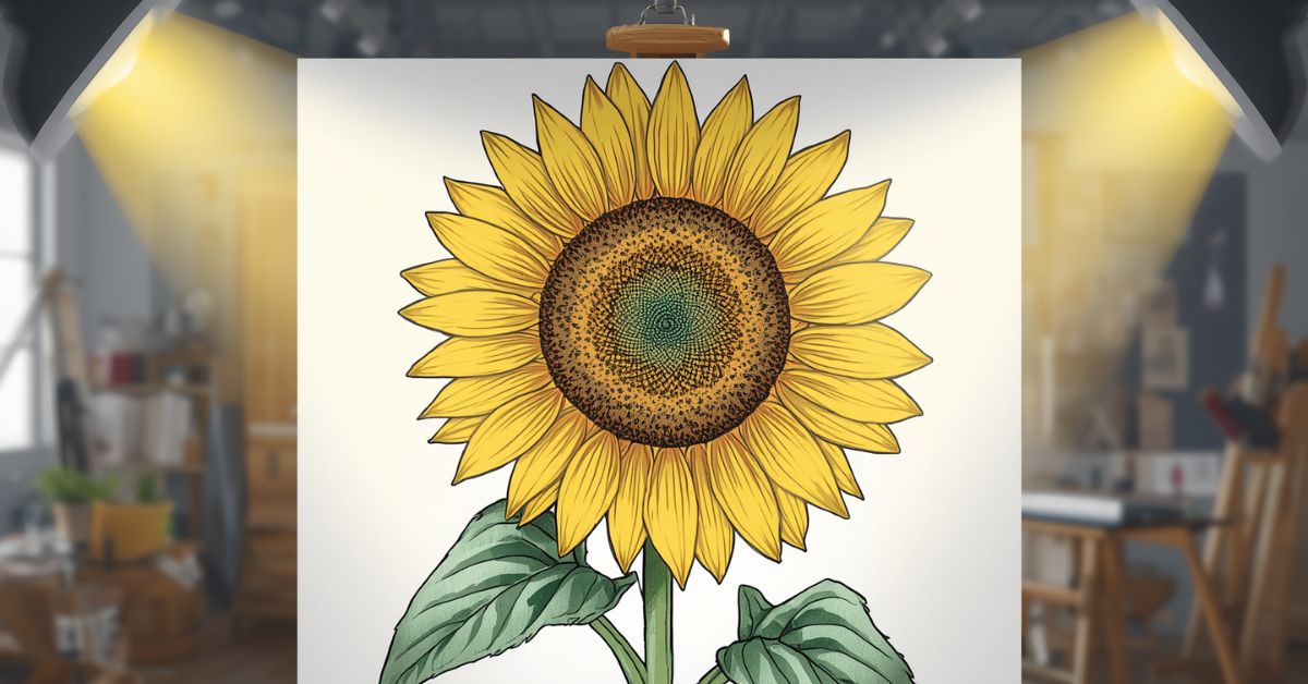 how to draw a sunflower